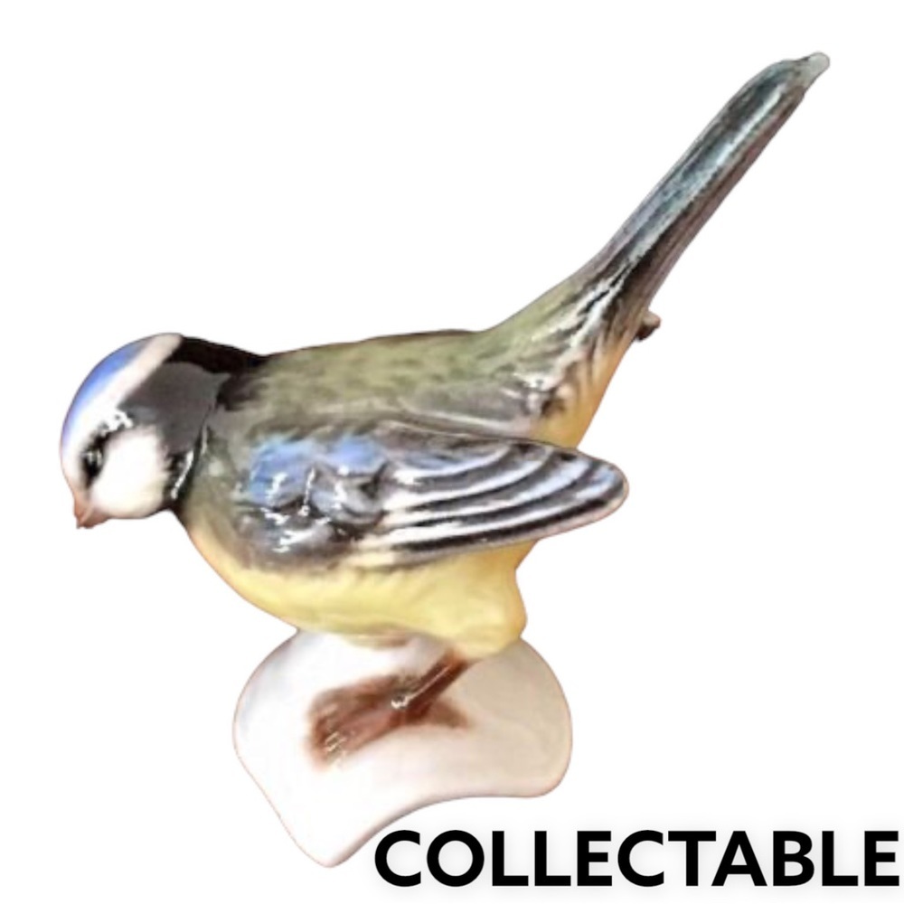 Goebel Porcelain Titmouse Bird Figurine​ antique vintage birdwatcher scu…